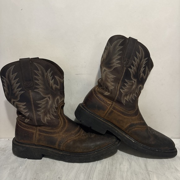 Mens ARIAT Sierra Shock Shield  Soft Toe Work Boot 9.5D Insoles Peeling main image 8